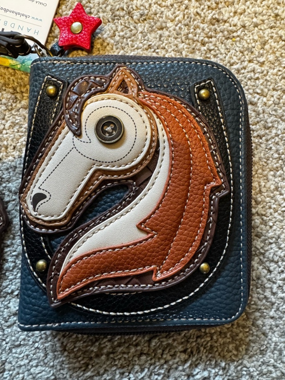CHALA Brown Horse Wallet & Keychain Set - Picture 2 of 7